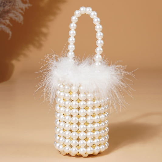 Ivory Muse- Pearl Beaded Bag
