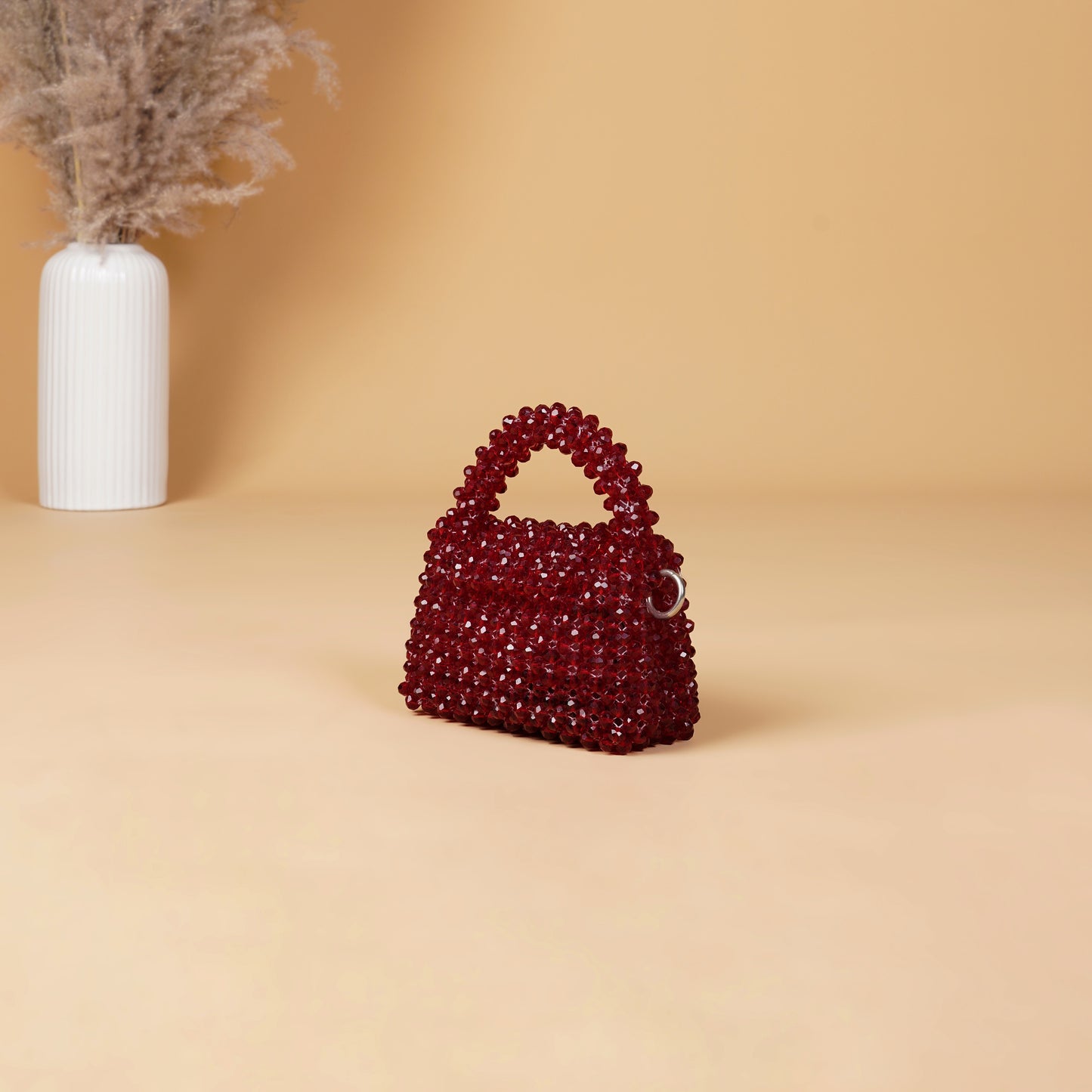 Mini Cherry- Crystal Beaded Bag