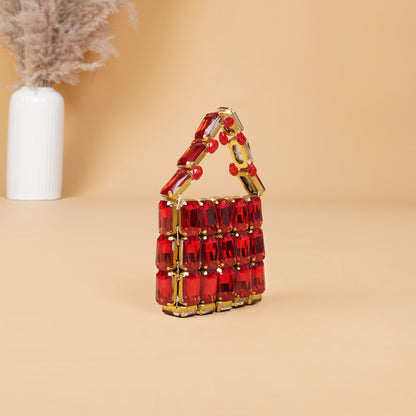 Mini Scarlet- Rhinestone Bag