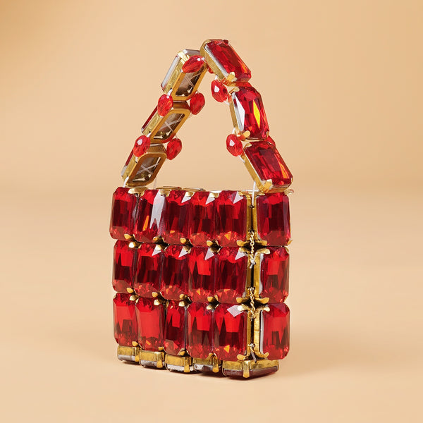 Mini Scarlet- Rhinestone Bag