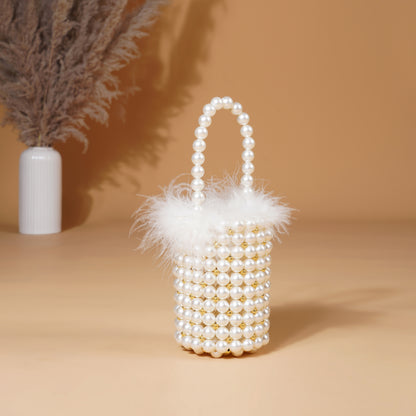 Ivory Muse- Pearl Beaded Bag