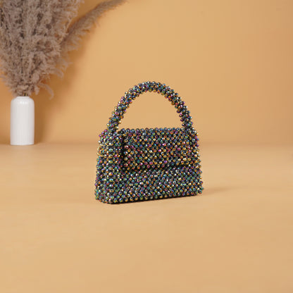 Laila- Multicolour Chrome crystal Bag