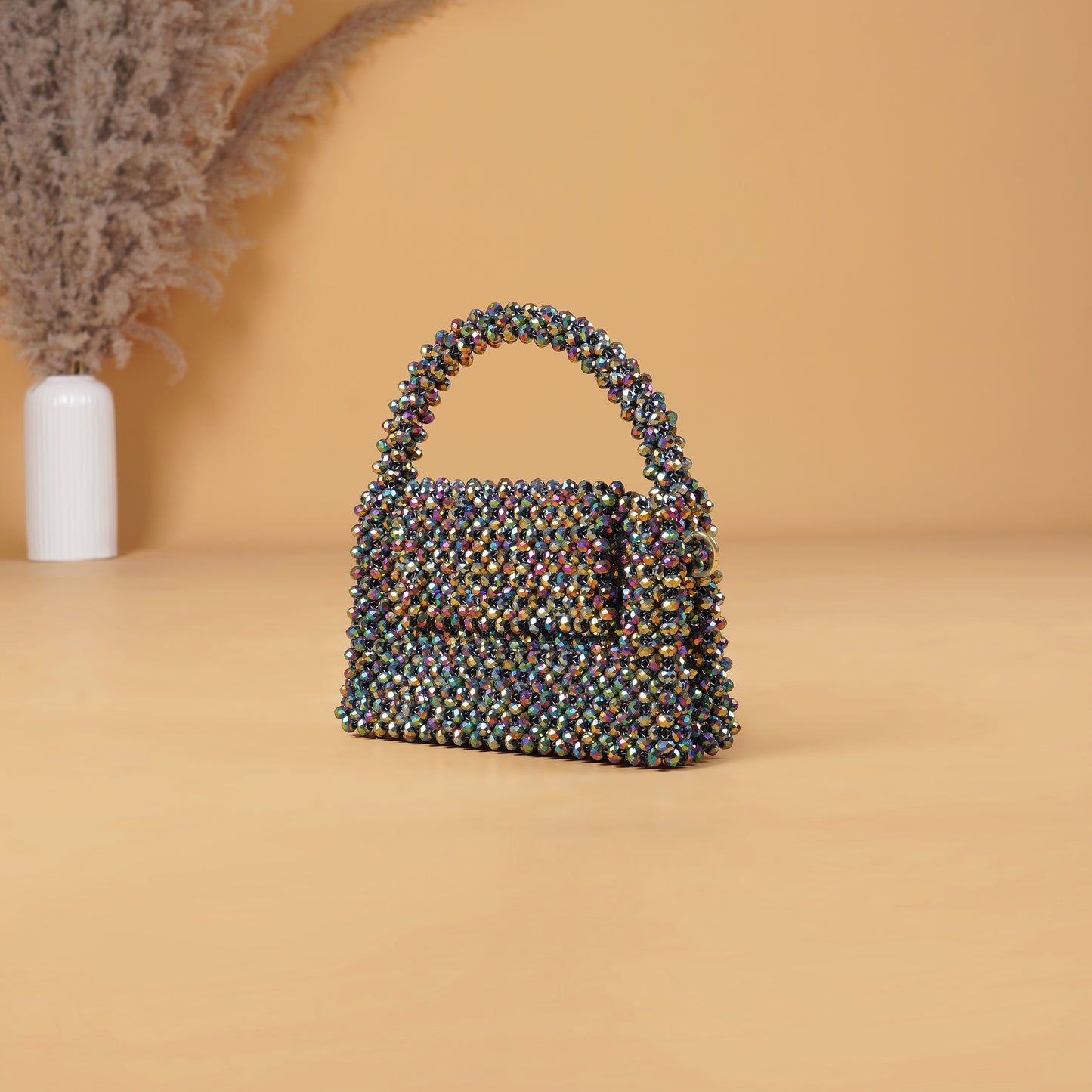 Laila- Multicolour Chrome crystal Bag