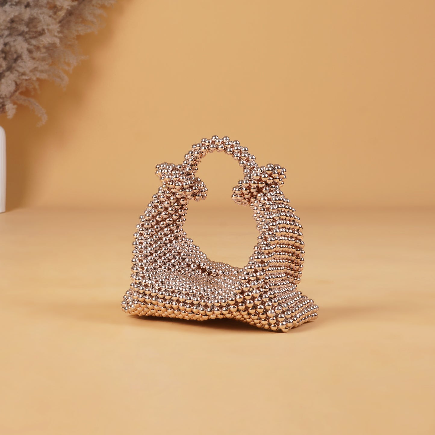 Rosegold chrome pearl bag