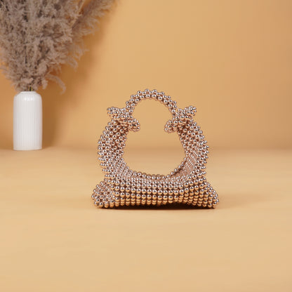 Rosegold chrome pearl bag