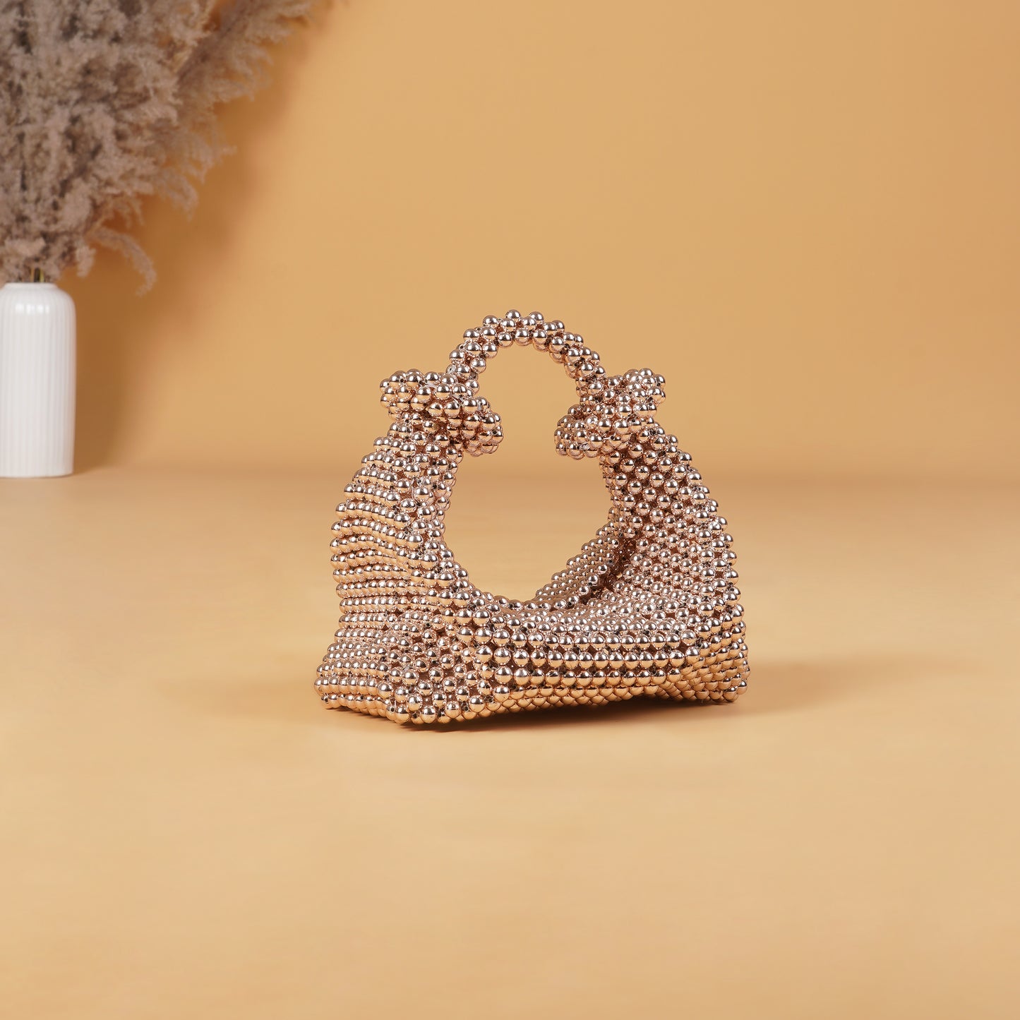 Rosegold chrome pearl bag