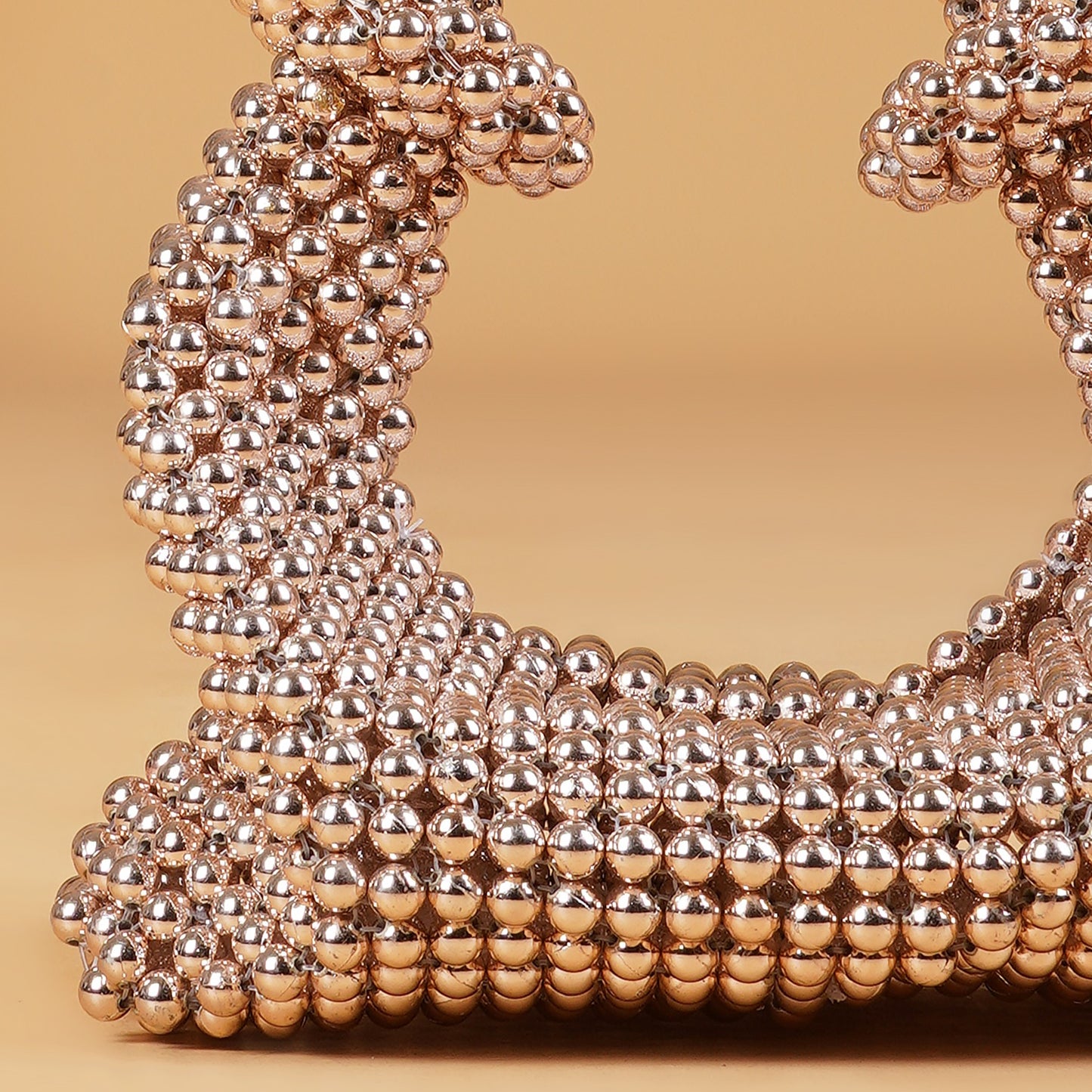 Rosegold chrome pearl bag