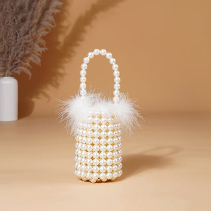 Ivory Muse- Pearl Beaded Bag