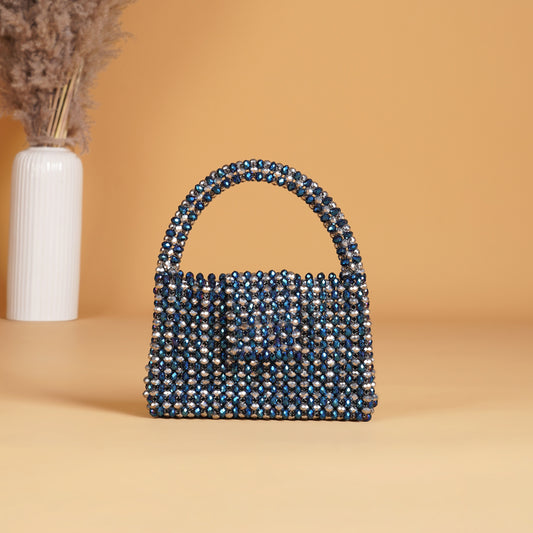 Twilight- Midnight metallic crystal bag