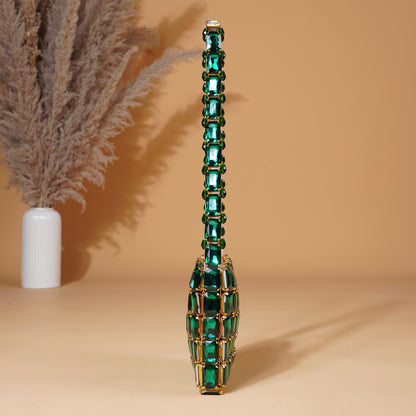 Zumra- Emerald Rhinestone Bag