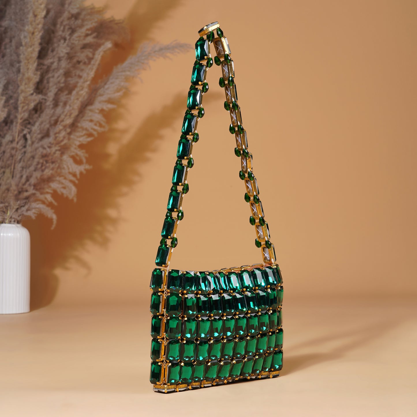 Zumra- Emerald Rhinestone Bag
