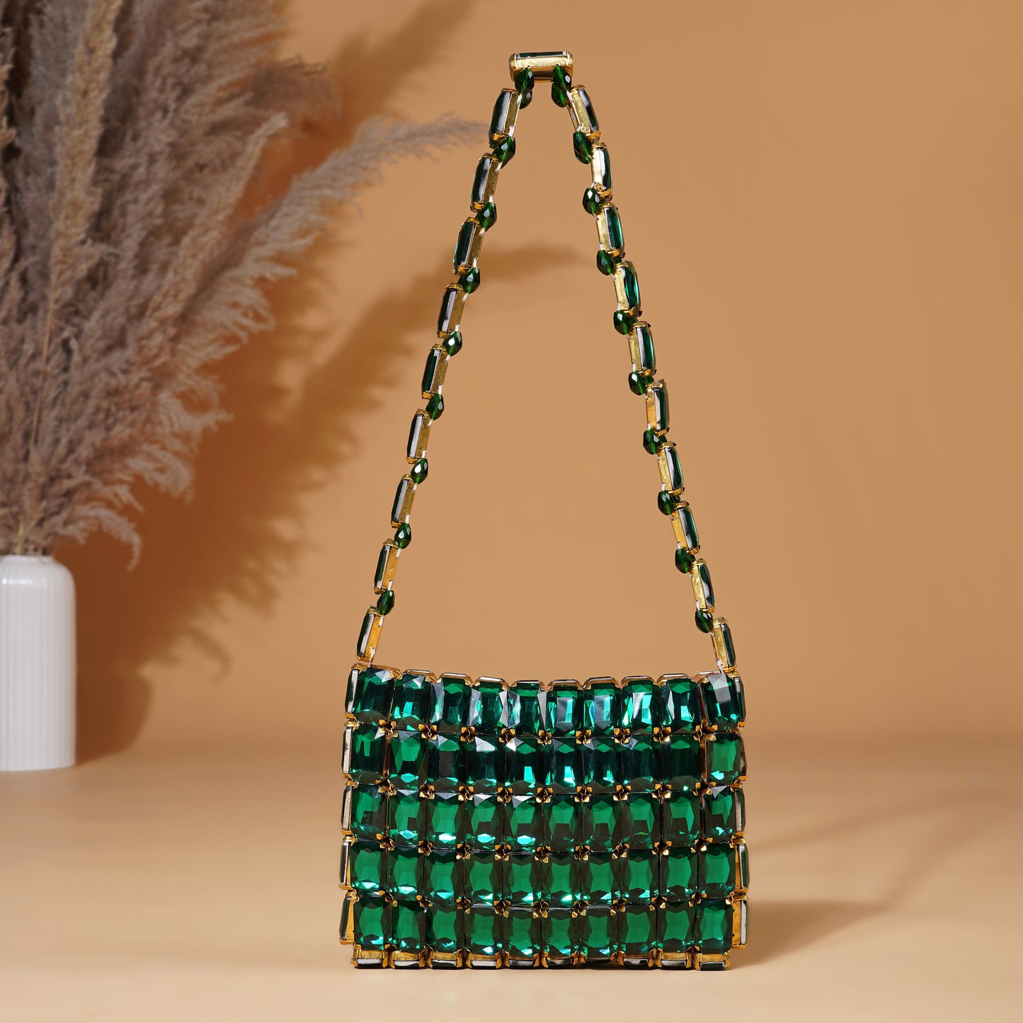 Zumra- Emerald Rhinestone Bag