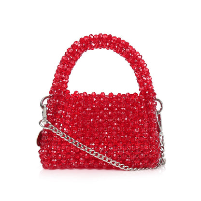 Mini Cherry- Crystal Beaded Bag