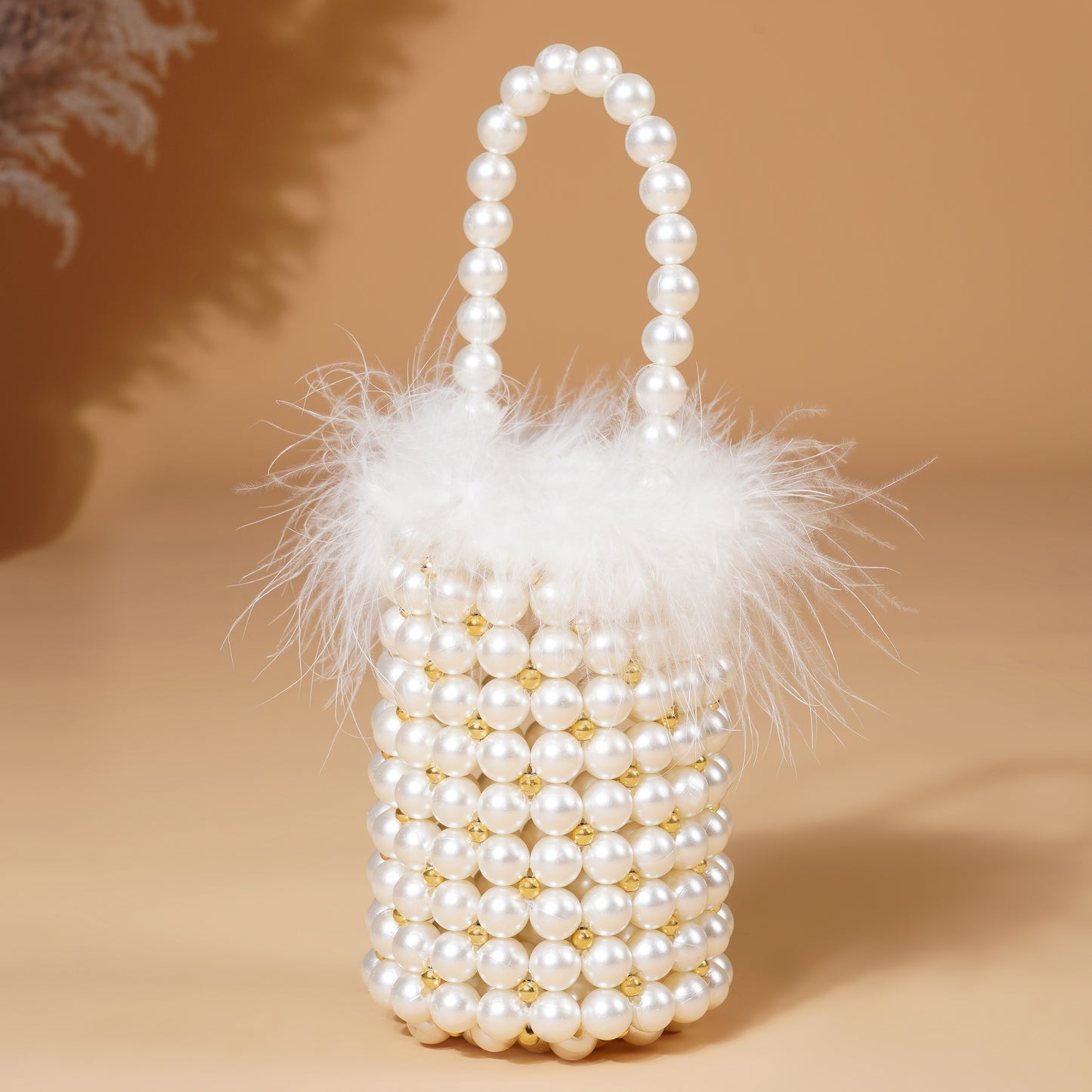 Ivory Muse- Pearl Beaded Bag