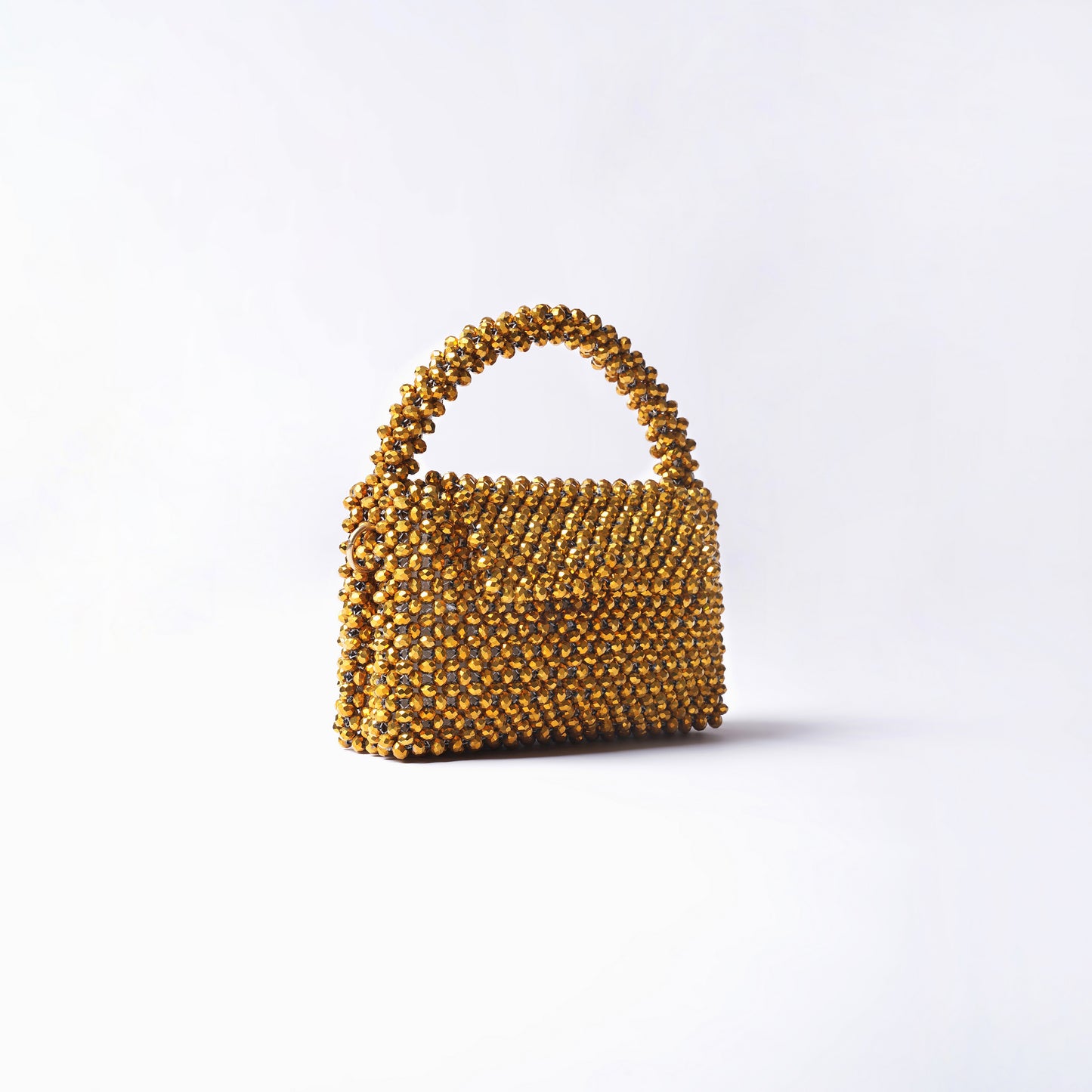 The Regal- Golden Metallic crystal bag