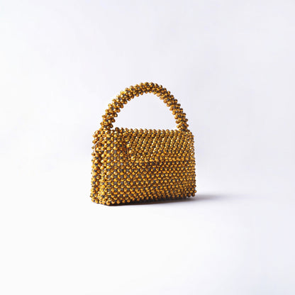 The Regal- Golden Metallic crystal bag
