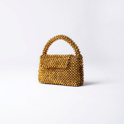 The Regal- Golden Metallic crystal bag