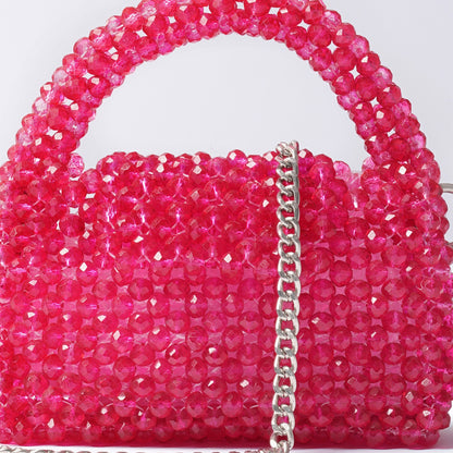Mini Blush- Crystal Beaded Bag