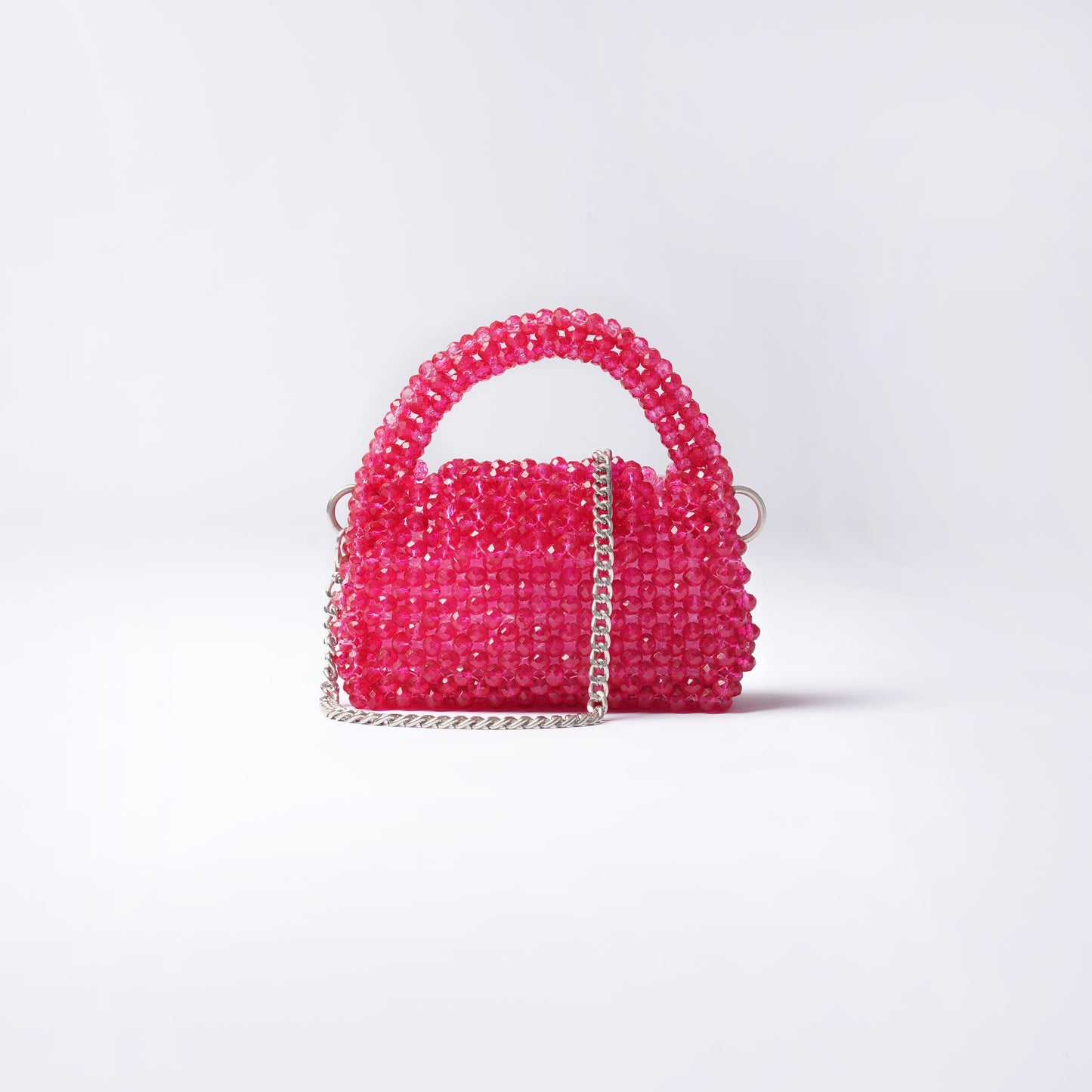 Mini Blush- Crystal Beaded Bag