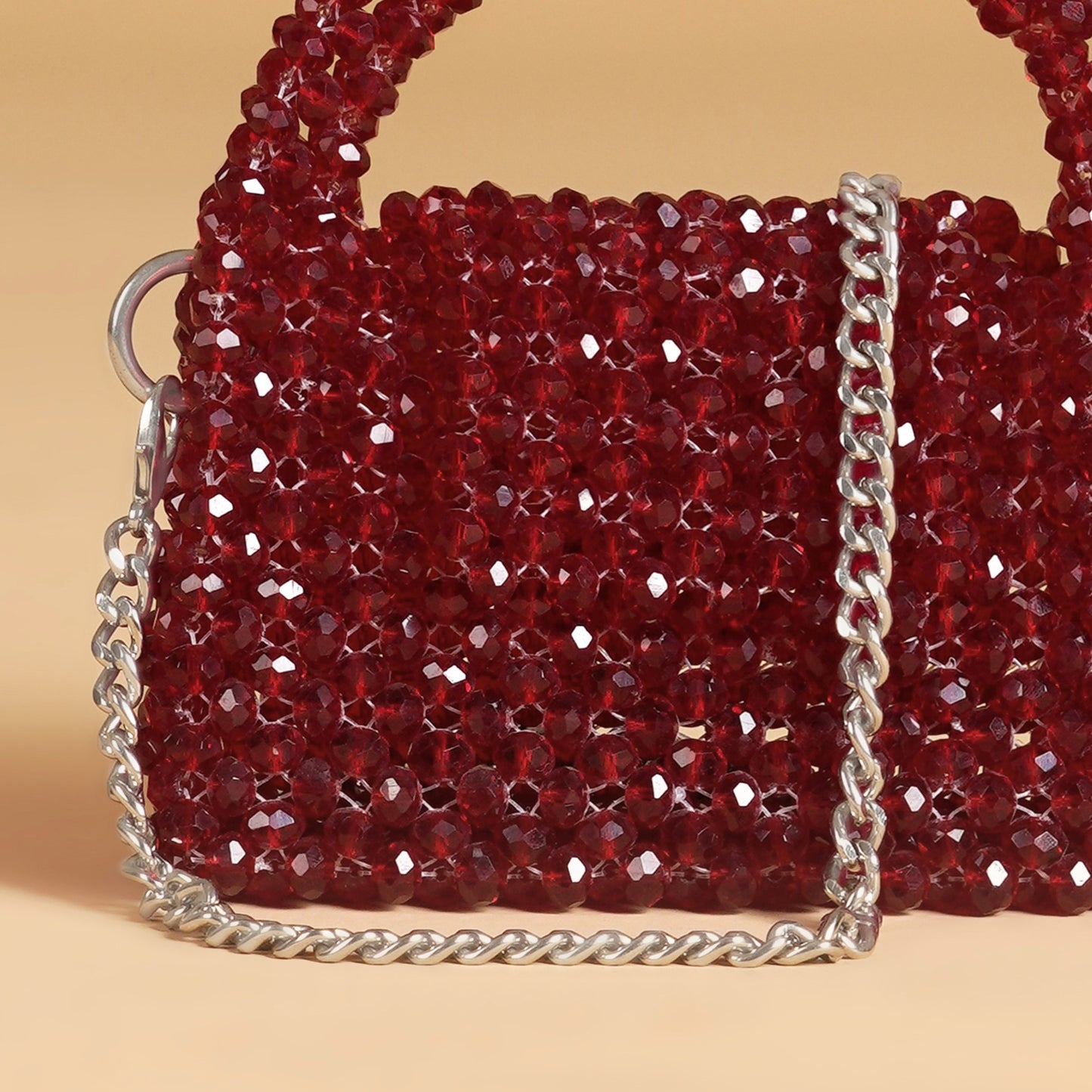 Mini Cherry- Crystal Beaded Bag