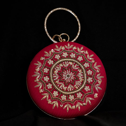 Pink Round Clutch