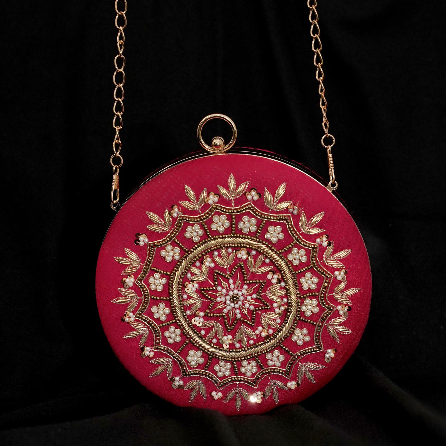Pink Round Clutch