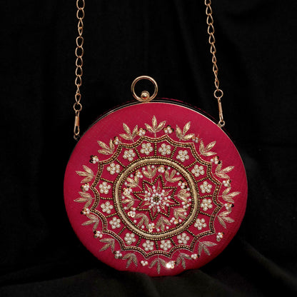 Pink Round Clutch