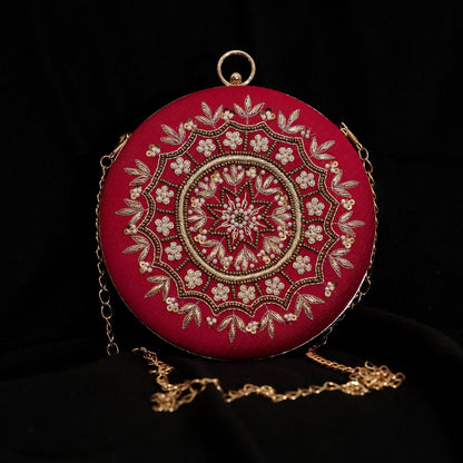 Pink Round Clutch