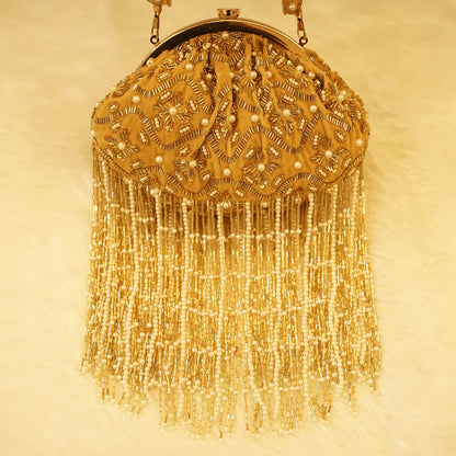 Golden Fringe Bag