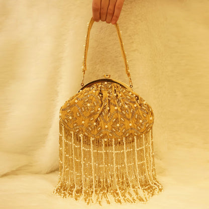 Golden Fringe Bag