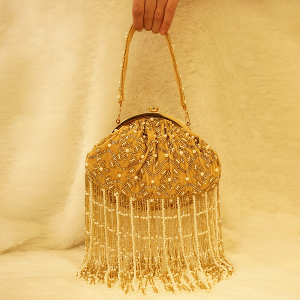 Golden Fringe Bag