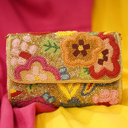 Noor – Golden Beaded Bag