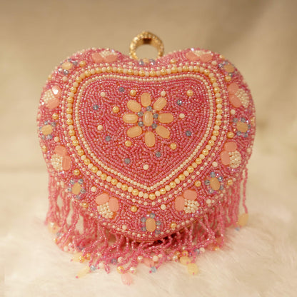 Pink Heart Clutch