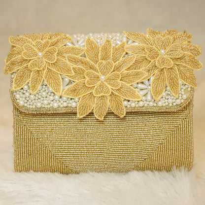 Golden - White Pearl Bag