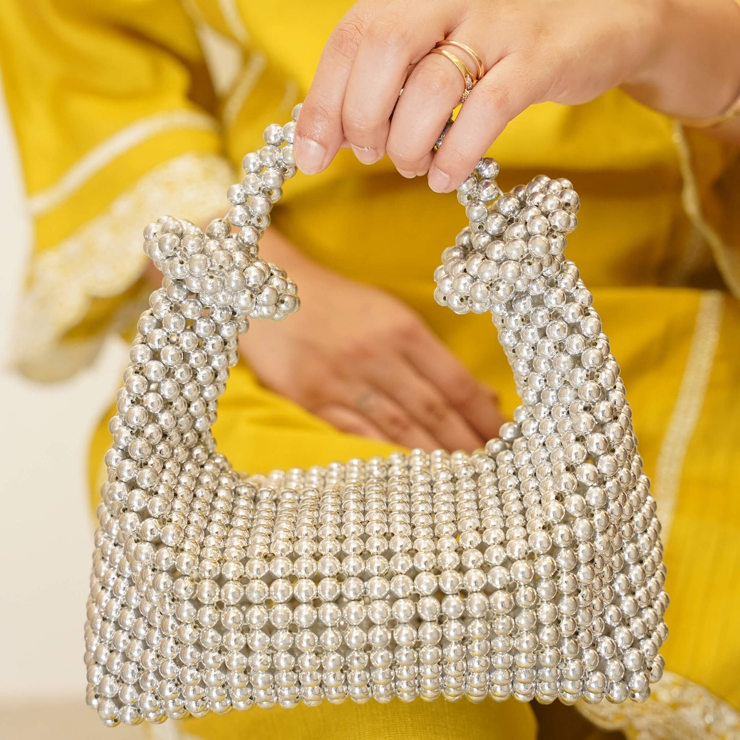 Silver Chrome Pearl Bag