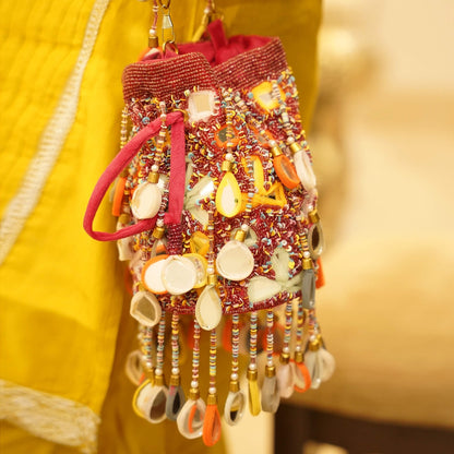 Pink Mirror Potli