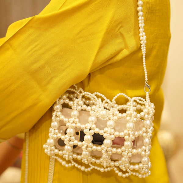 Muse - White Pearl Shoulder Bag