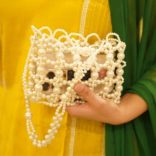 Muse - White Pearl Shoulder Bag