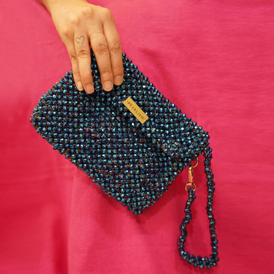 Sapphire- Batua style crystal bag