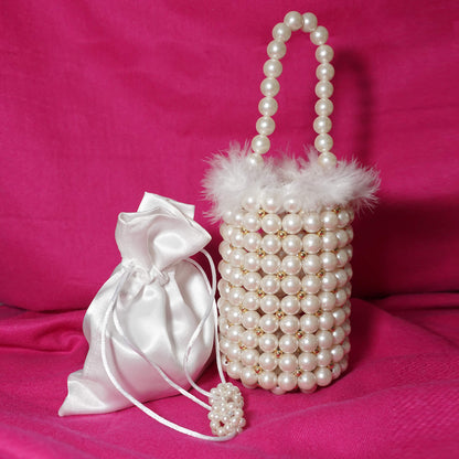 Ivory Muse- Pearl Beaded Bag