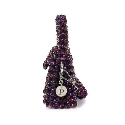 Mini Plum- Crystal Beaded Bag