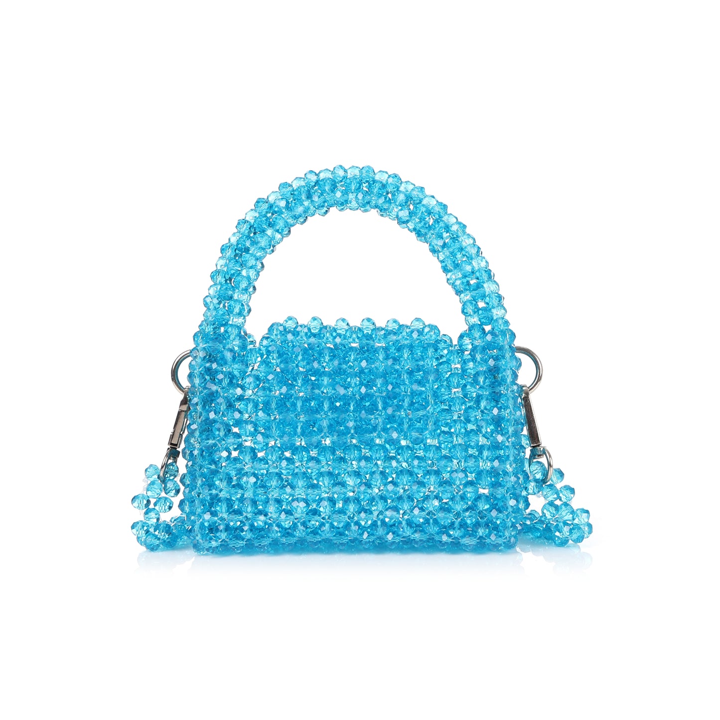 Mini Aqua- Crystal Beaded Bag