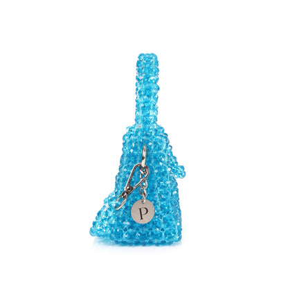 Mini Aqua- Crystal Beaded Bag