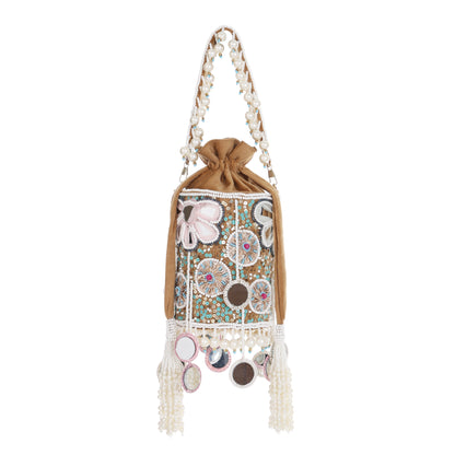 Ivory Bloom Potli