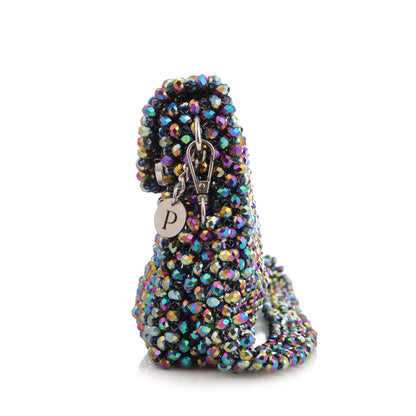 Multicolour- Batua style crystal bag