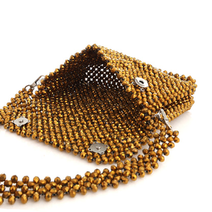 Gold Metallic- Batua style crystal bag