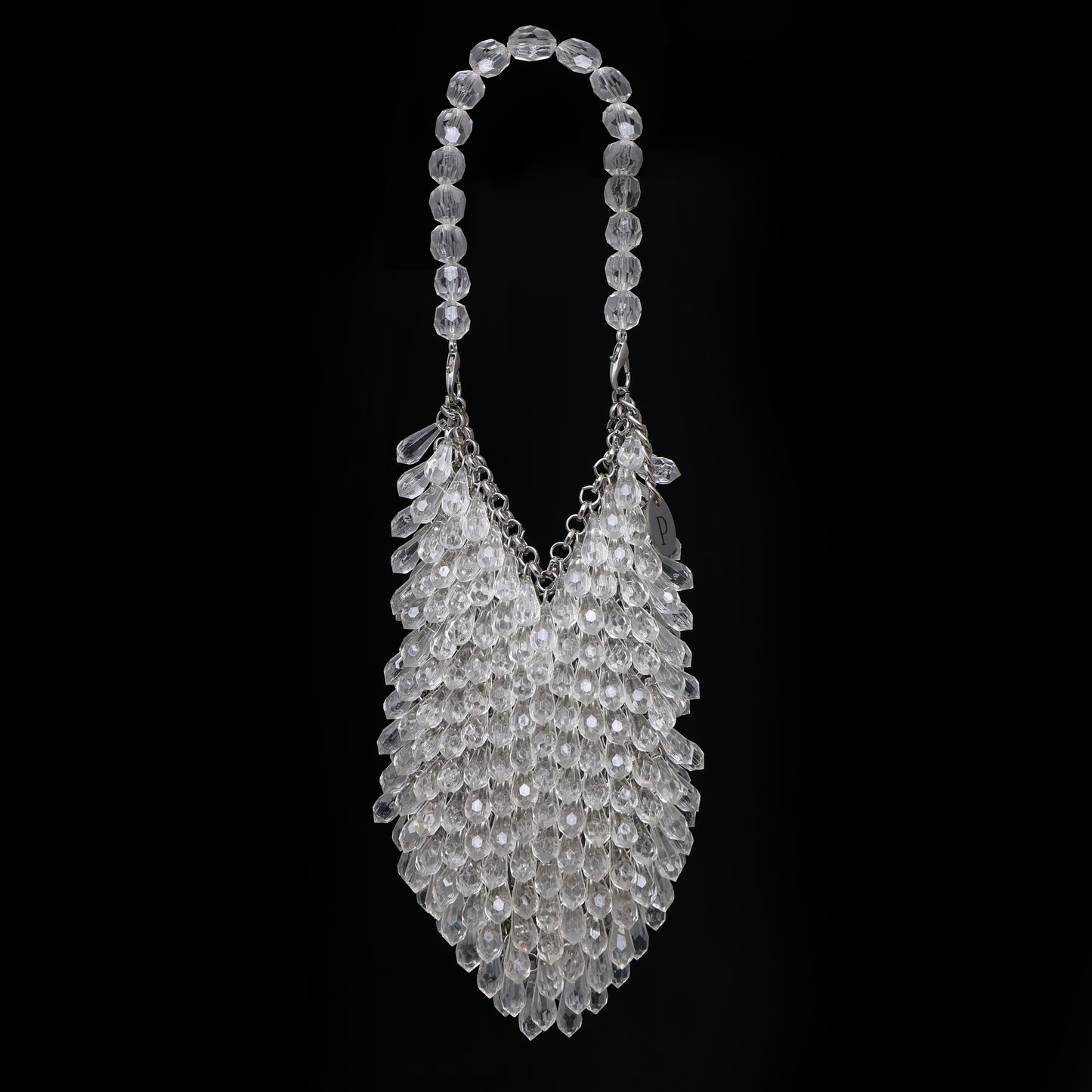 Aurielie- Teardrop Crystal Bag - White