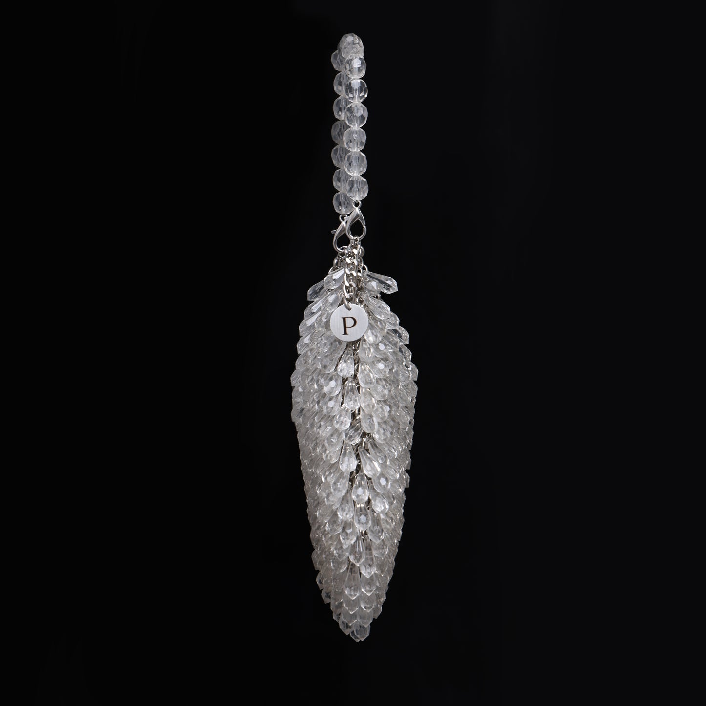 Aurielie- Teardrop Crystal Bag - White