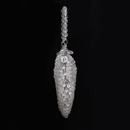 Aurielie- Teardrop Crystal Bag - White