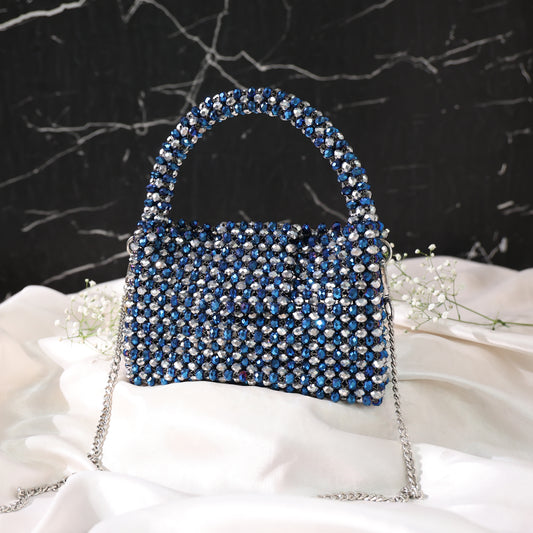 Twilight- Midnight metallic crystal bag